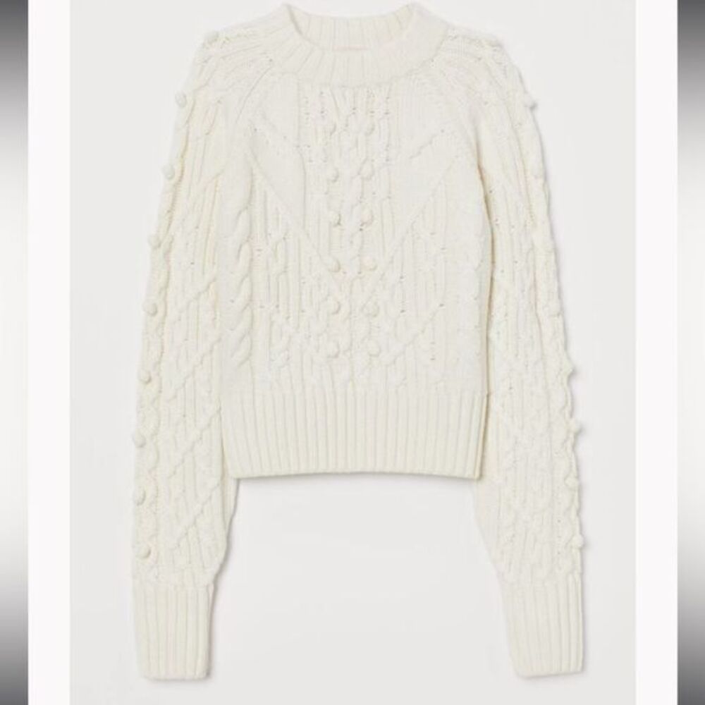 Cable-knit Wool-blend Sweater 